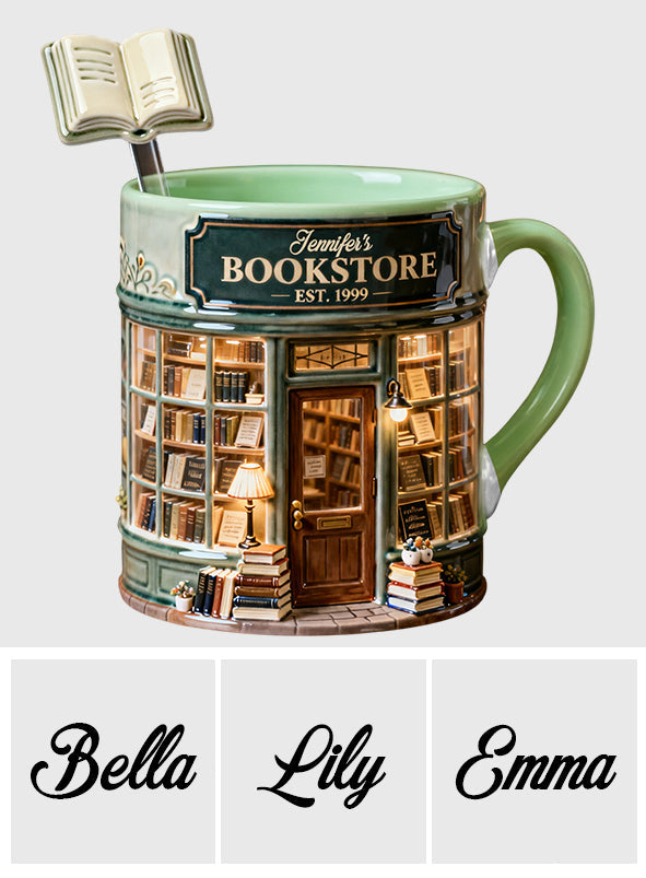 Coffret « Love Books » - Mug personnalisé avec agitateurs en acrylique
