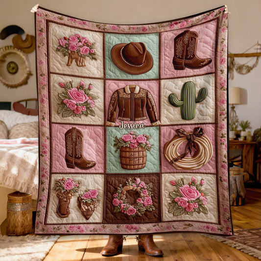 Das perfekte Geschenk für Cowgirls – personalisierte Cowgirl-Decke