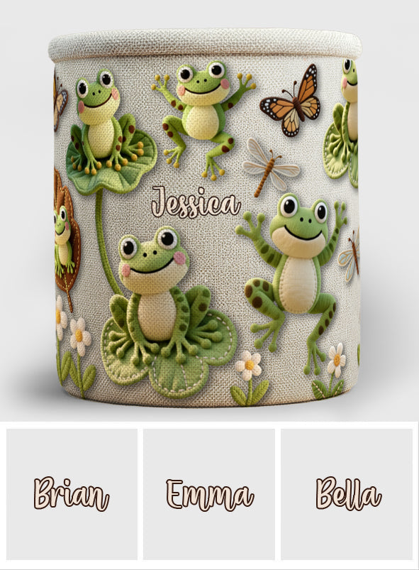 Panier de rangement personnalisé « Love Frog »