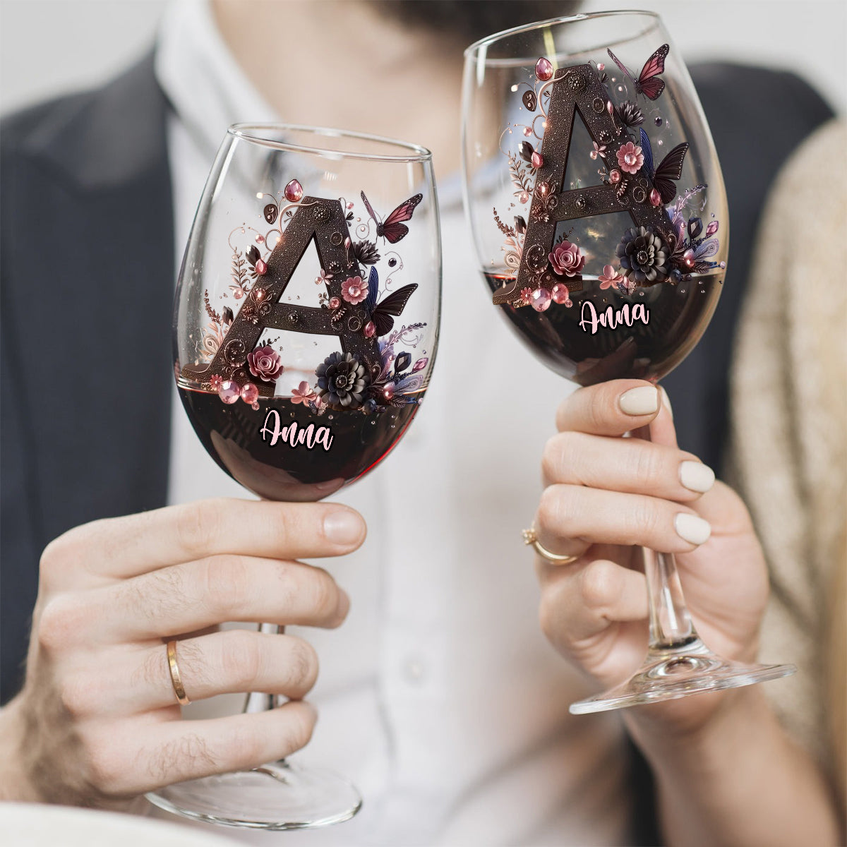 Création originale pour les amateurs de vin - Verre à vin personnalisé à longue tige
