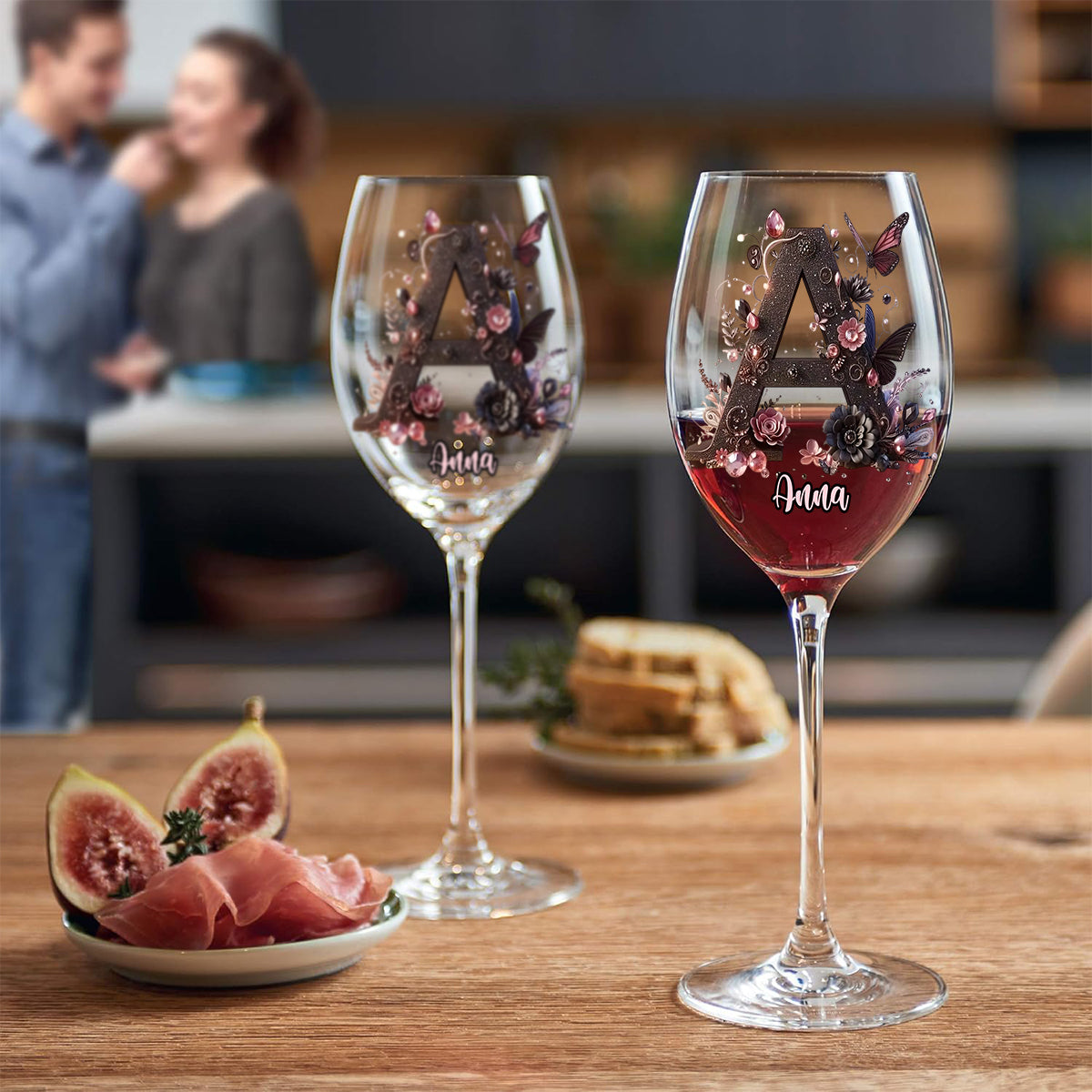 Création originale pour les amateurs de vin - Verre à vin personnalisé à longue tige