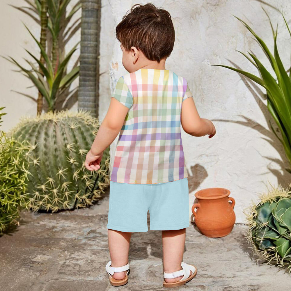 Frohe Ostern – Personalisiertes Kinder-T-Shirt & Shorts