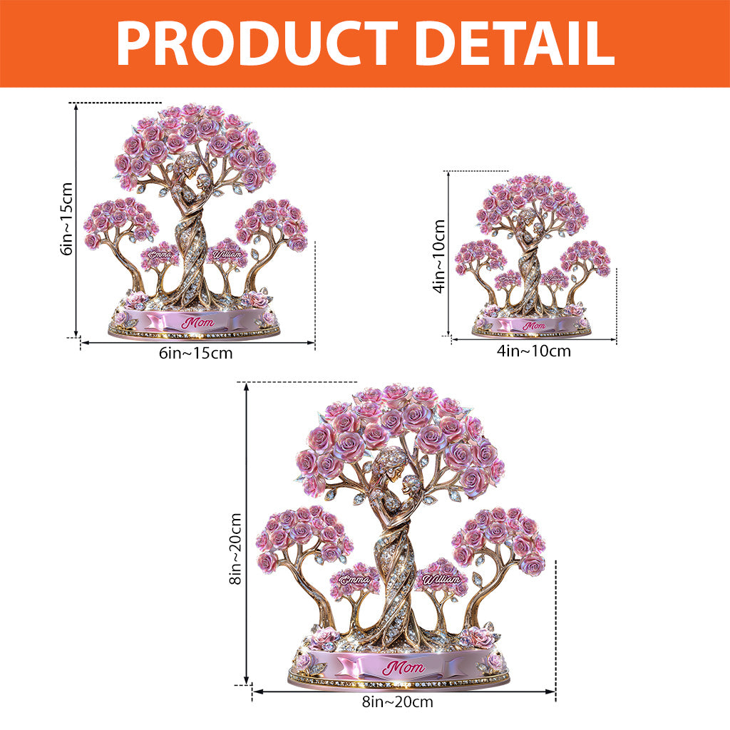 The Love Between Mother And Her Kids Christmas Gift For Mom, Grandma - Personalized Mother Custom Shaped Acrylic Plaque