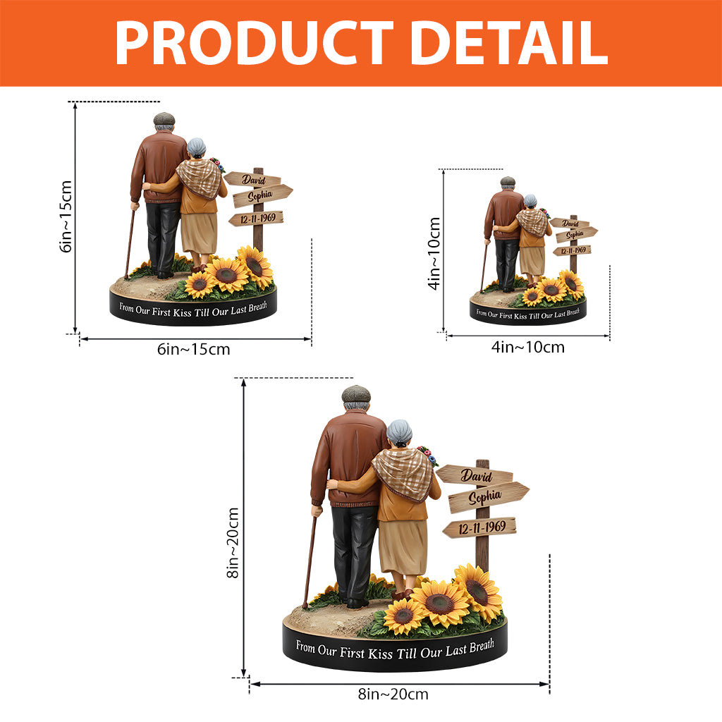 From Our First Kiss Till Our Last Breath - Personalized Couple Custom Shaped Acrylic Plaque