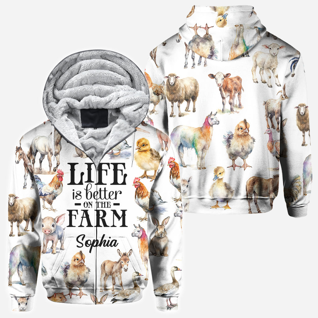 Life Is Better On The Farm - Personalized Farmer All Over Shirt