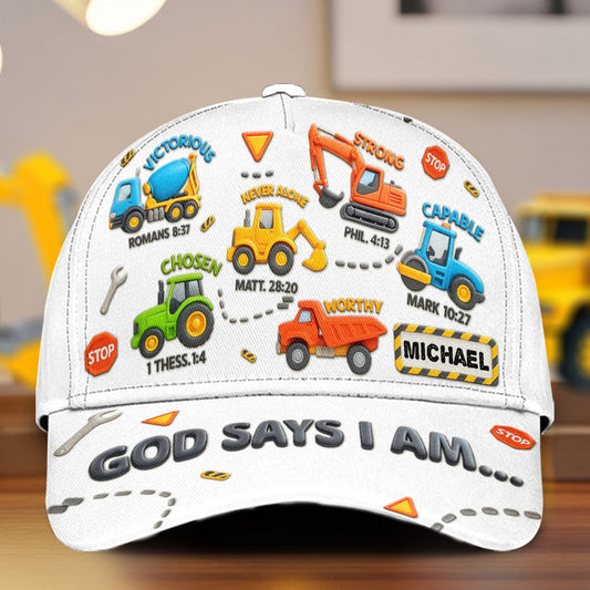 Construction Machines I Am - Personalized Kid Classic Cap