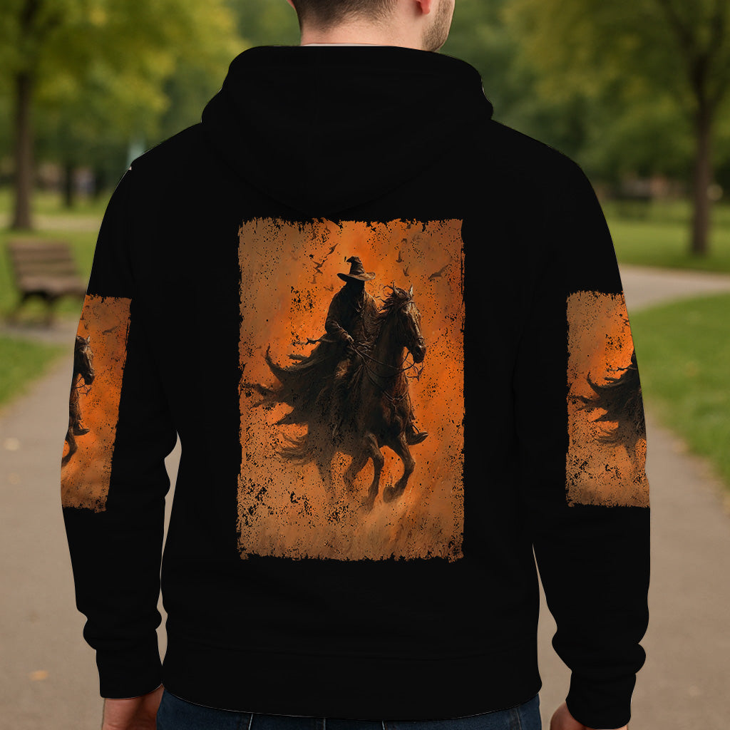 Halloween Horse Riding - Personalized Halloween All Over Shirt