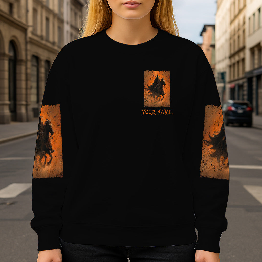 Halloween Horse Riding - Personalized Halloween All Over Shirt