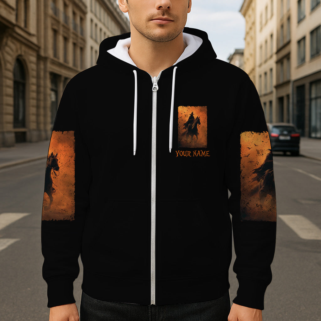Halloween Horse Riding - Personalized Halloween All Over Shirt