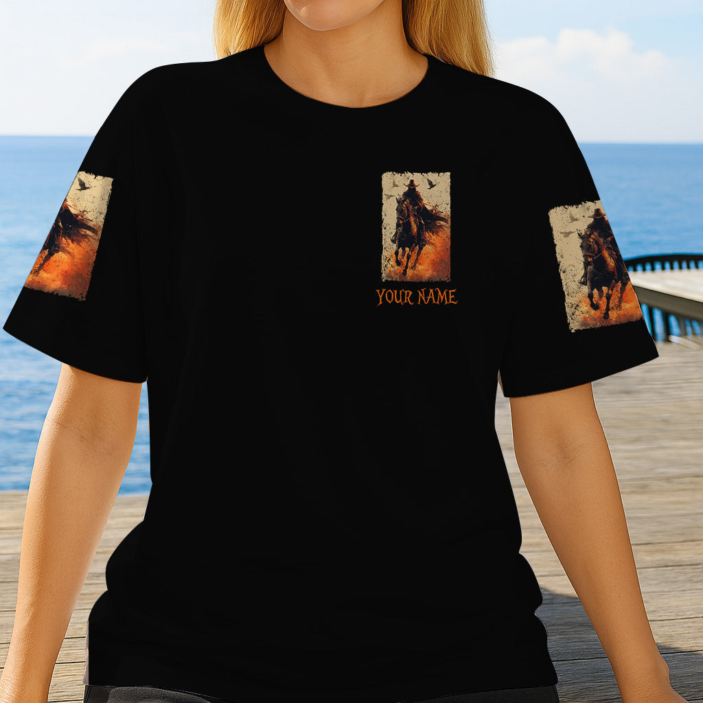 Halloween Horse Riding - Personalized Halloween All Over Shirt