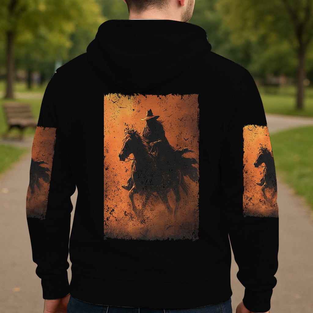 Halloween Horse Riding - Personalized Halloween All Over Shirt