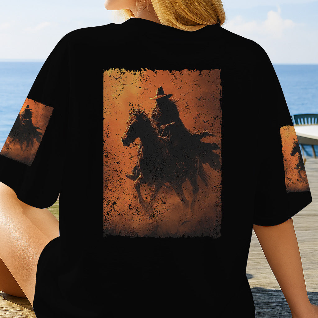 Halloween Horse Riding - Personalized Halloween All Over Shirt