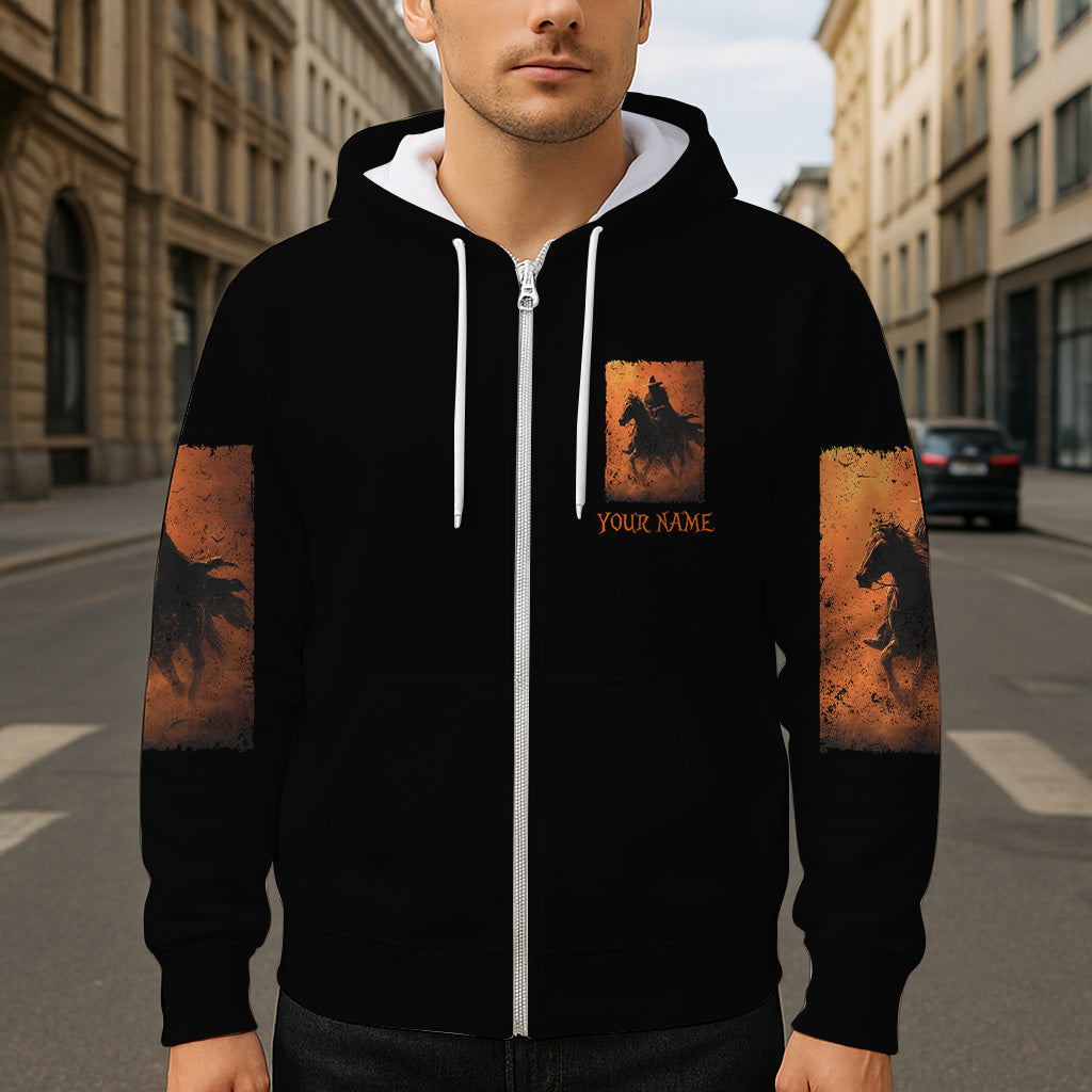 Halloween Horse Riding - Personalized Halloween All Over Shirt