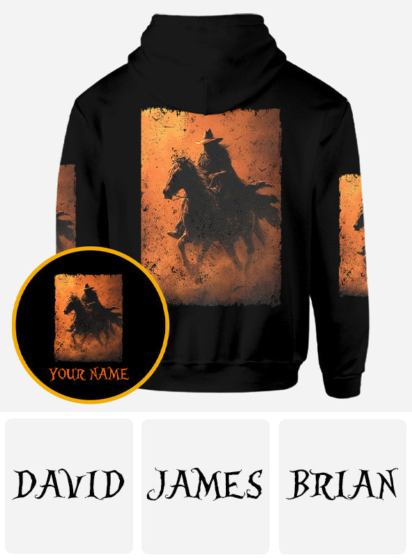 Halloween Horse Riding - Personalized Halloween All Over Shirt