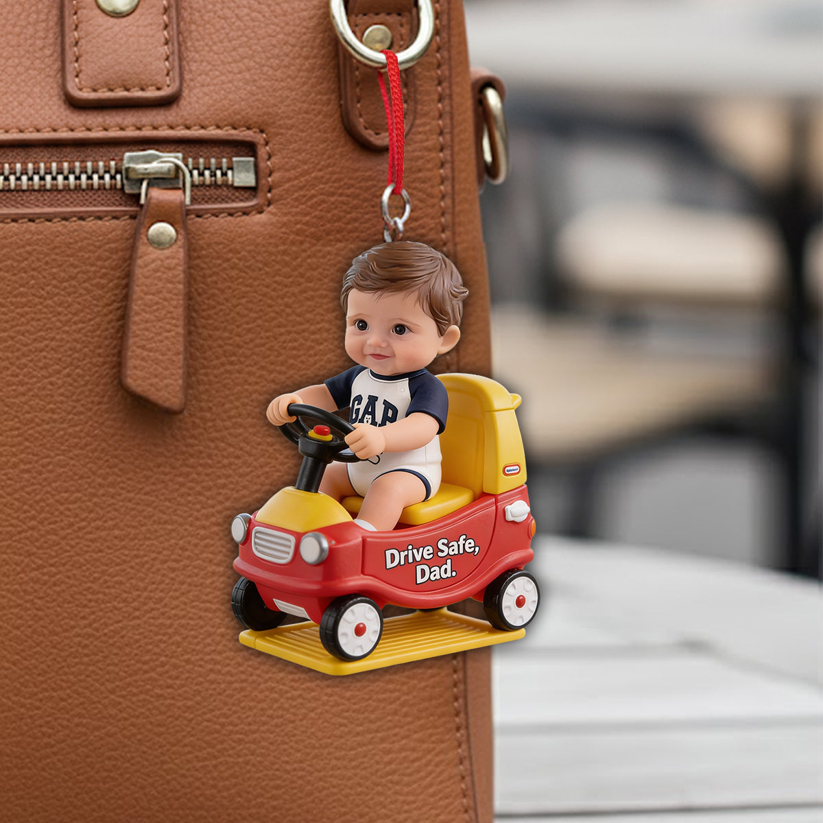 Fahre Sicher Papa - Personalisierte Vater Custom Made 3D Minifigur Ornament