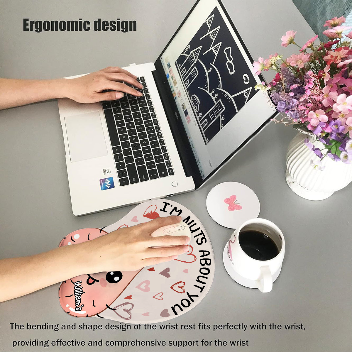 I'm Nuts About You - Personalized Couple 3D Mouse Pad