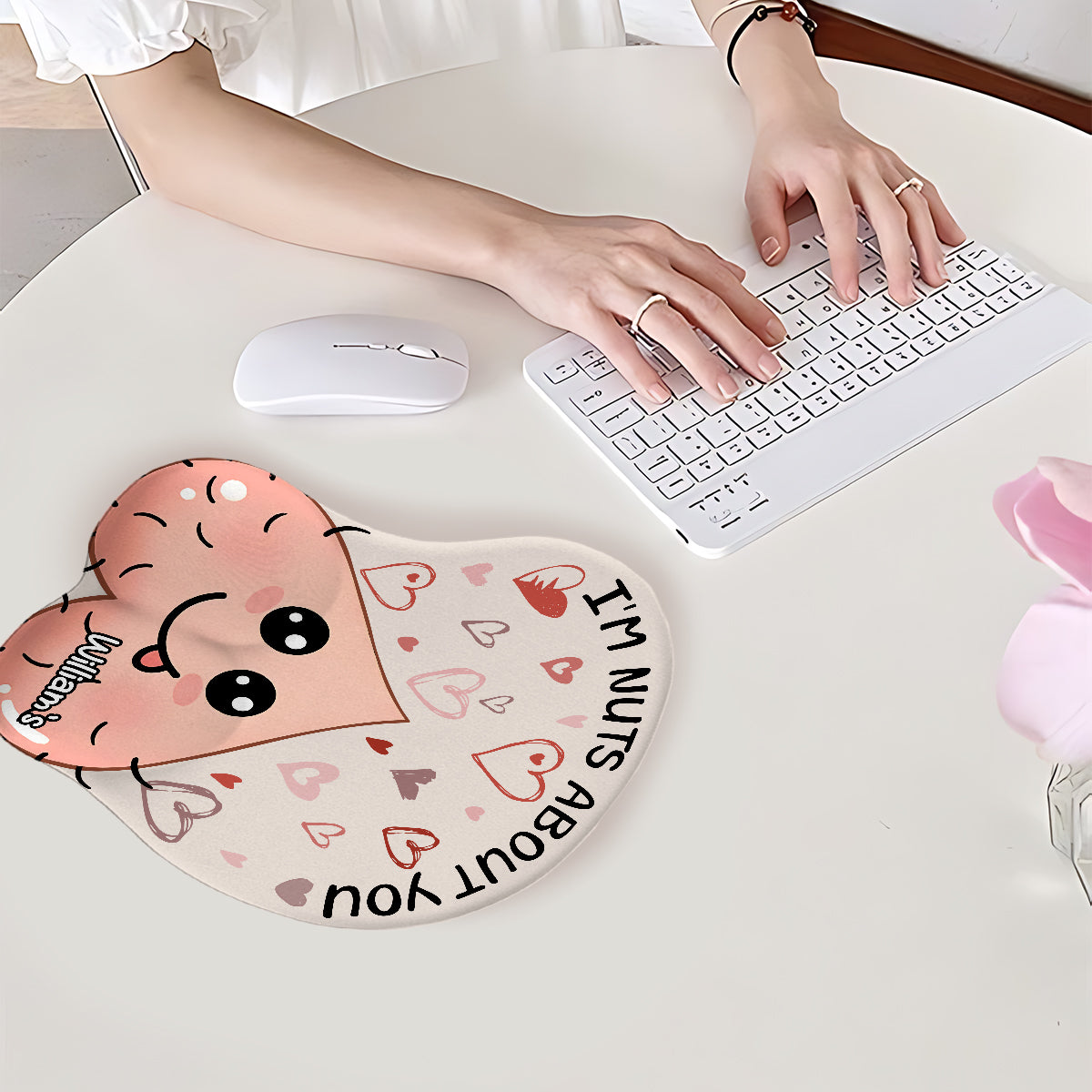 I'm Nuts About You - Personalized Couple 3D Mouse Pad