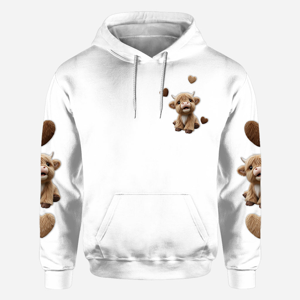 Mignonne vache des Highlands - T-shirt personnalisé avec motif vache des Highlands