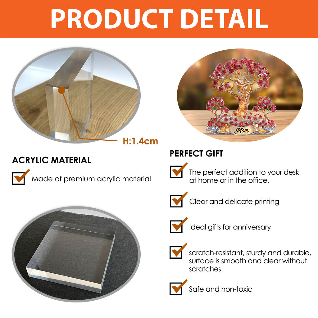 Best Mom Ever - Personalized Mother Custom Shaped Acrylic Plaque