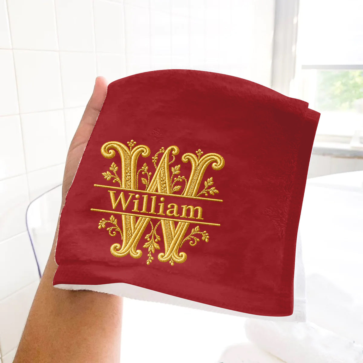 Personalisierte Serviette - Weihnachtsgeschenk - Zuhause für die Feiertage - Familienhandtuch