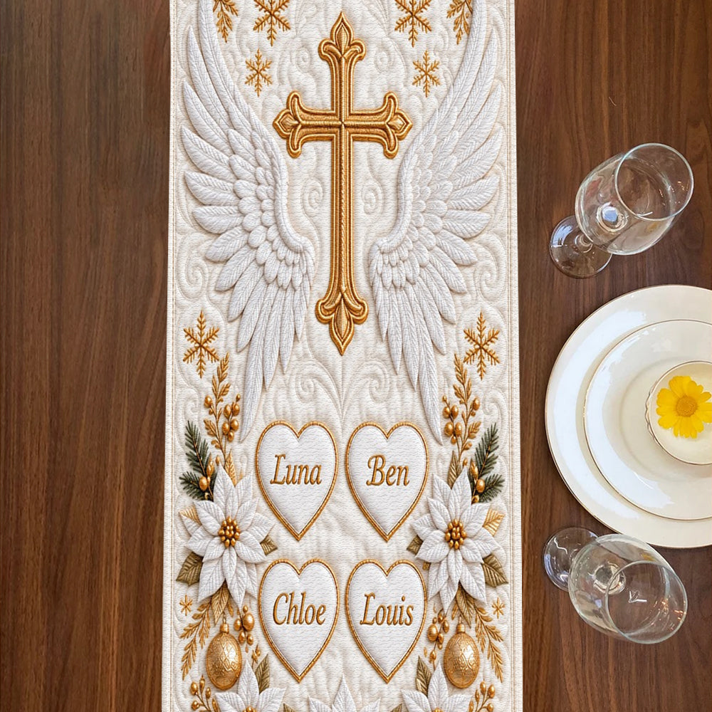 Christmas In Heaven - Personalized Memorial Table Runner