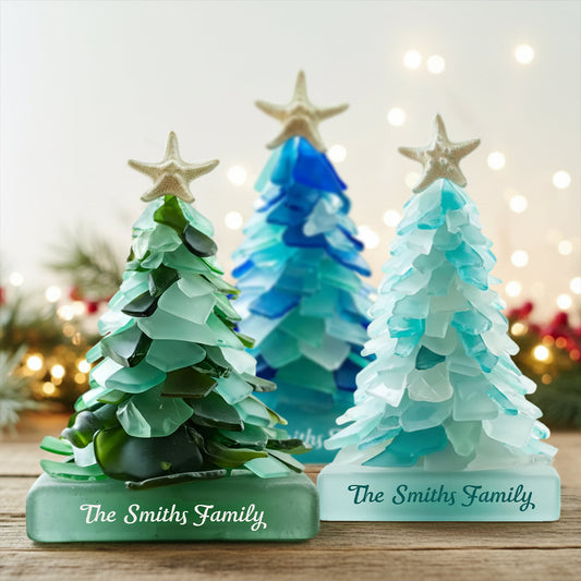 Petit sapin de Noël - Plaque acrylique personnalisée pour la famille