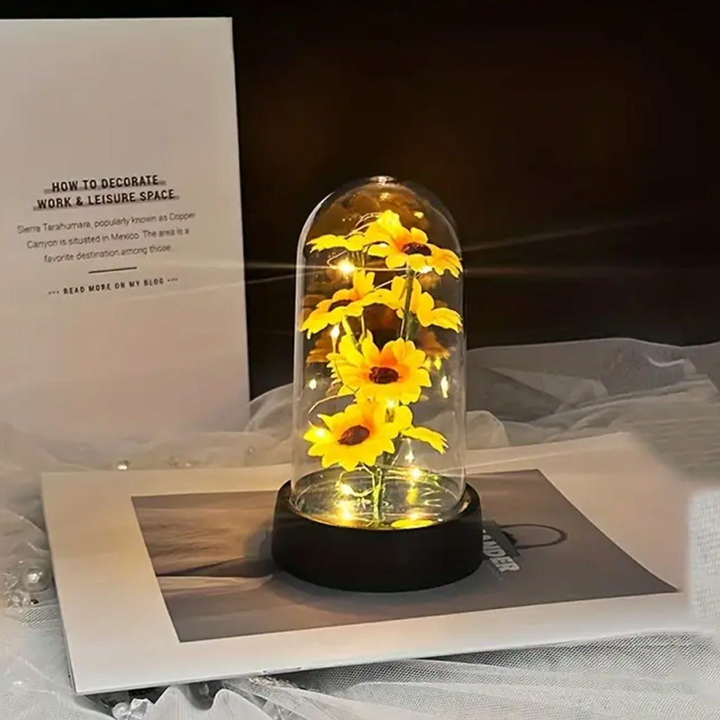 Sunflowers LED Light in Dome