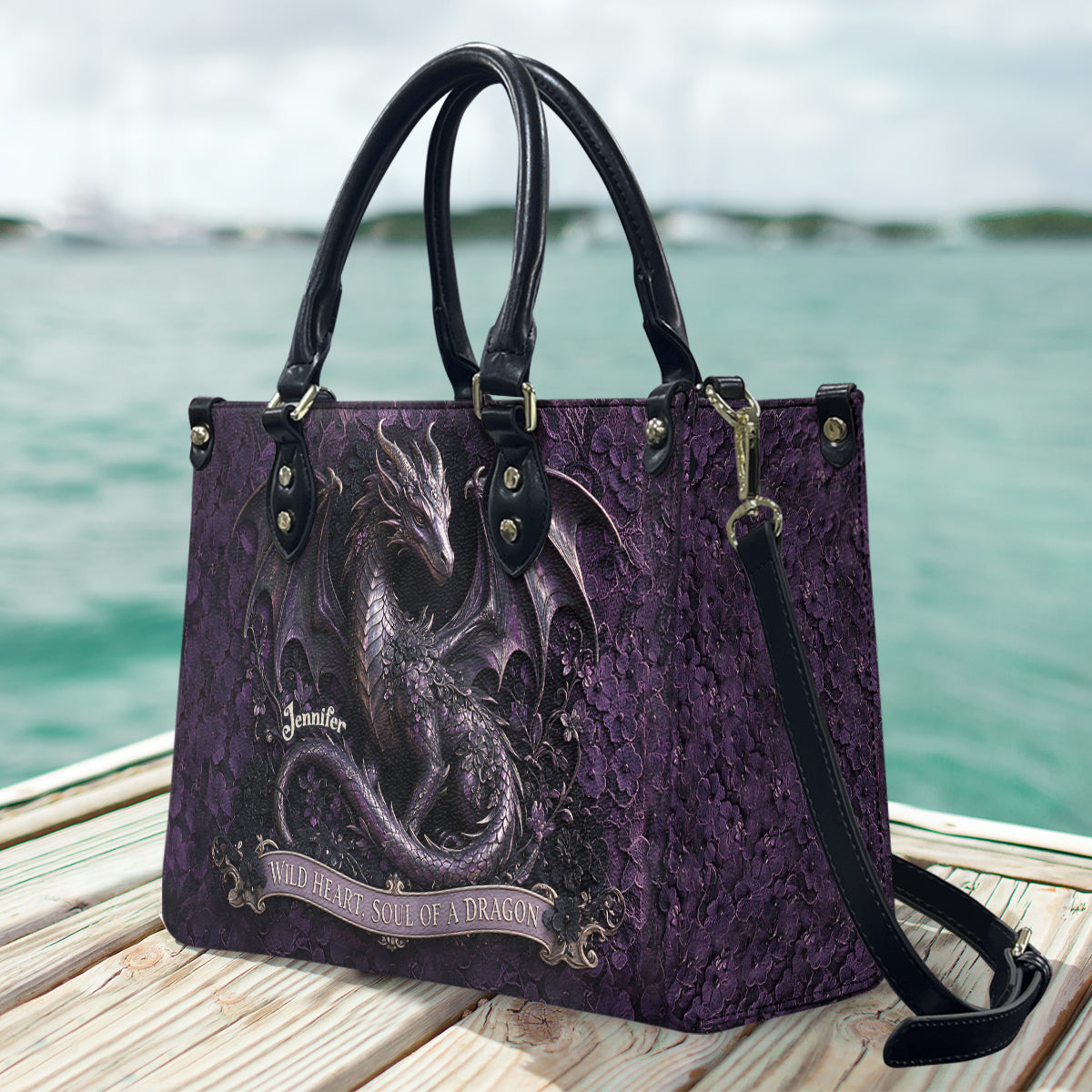 Âme d'un Dragon - Sac en Cuir Personnalisé