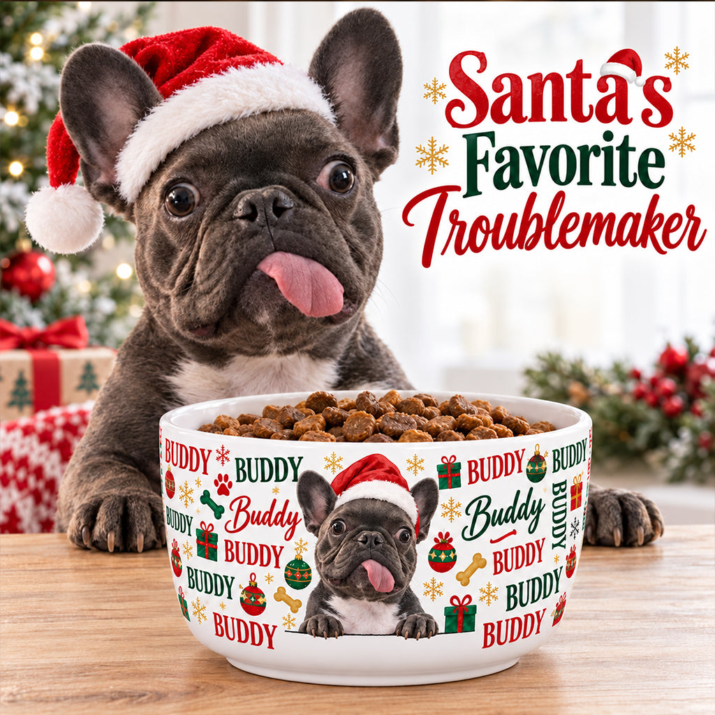 Santas Lieblingsschlawiner - Personalisierte Hundetasse aus Keramik