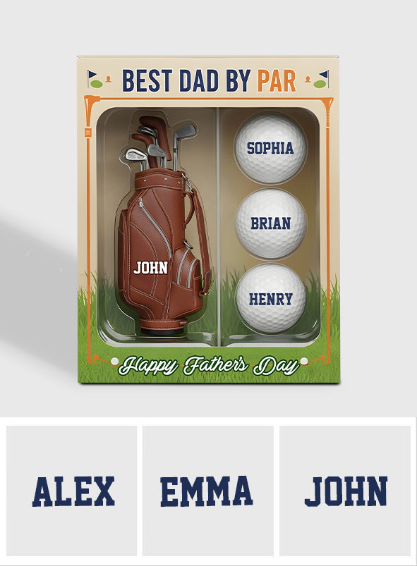 Meilleur papa selon le par - Plaque acrylique personnalisée de golf en forme de carte de crédit