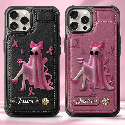 Pink Out – Personalisierte Handyhülle mit Brieftaschenfunktion zur Sensibilisierung für Brustkrebs