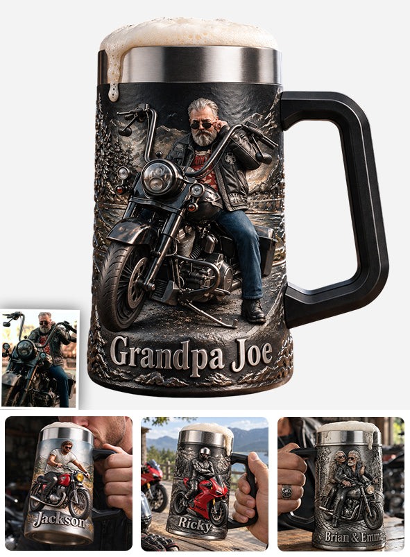 Born To Ride - Personalized Biker Beer Stein