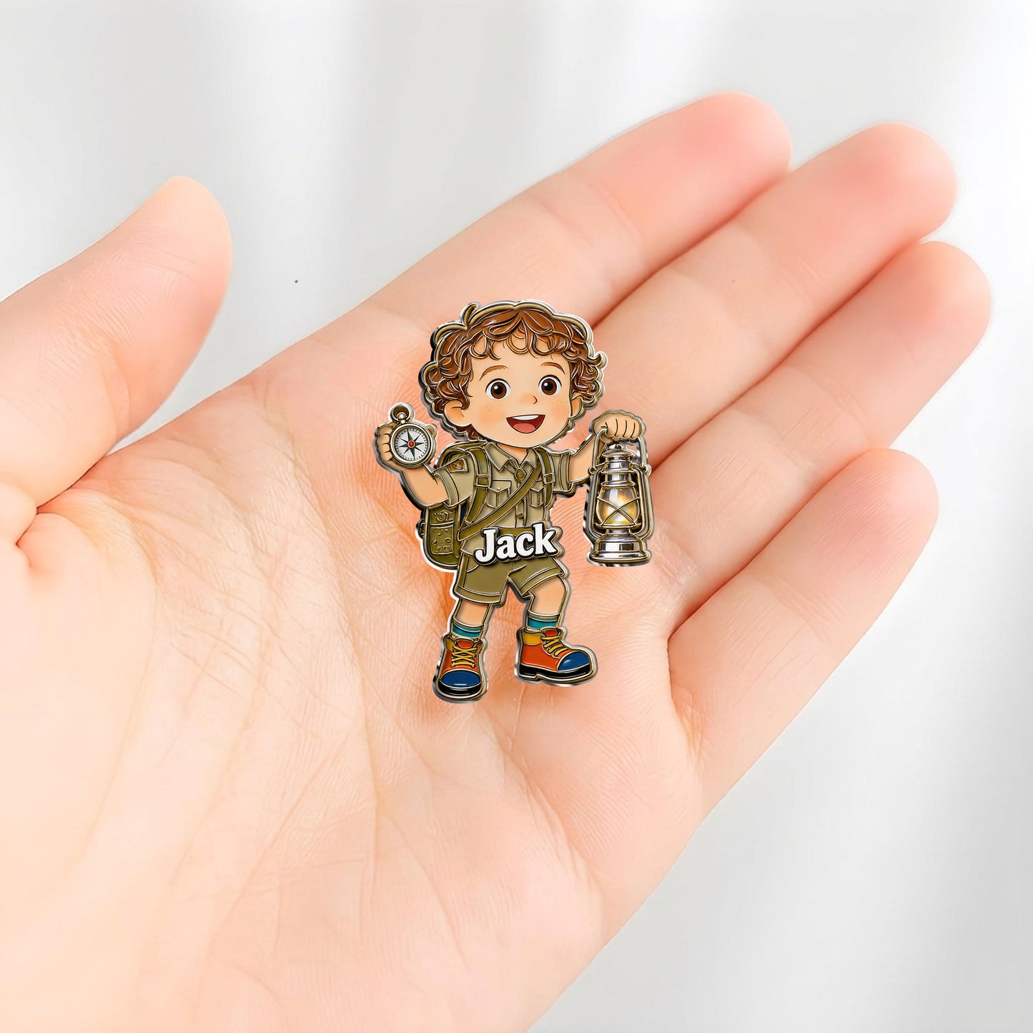 Happy Campers - Personalized Kid 3D Embossed Enamel Pin