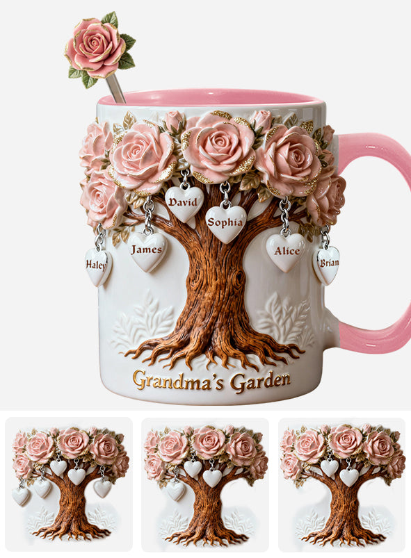 Cadeau idéal pour maman et grand-mère : ensemble personnalisé « Grand-mère » comprenant une tasse et des agitateurs en acrylique.