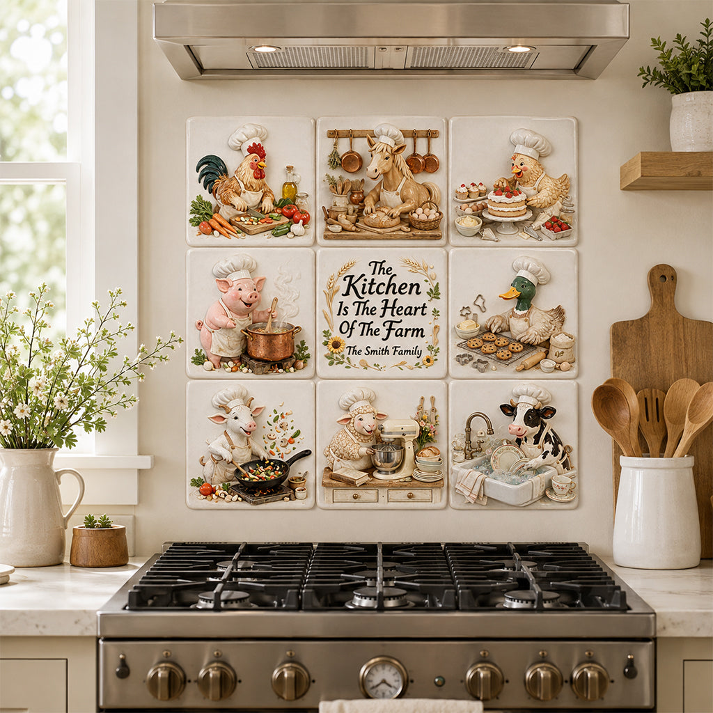 Farm House Kitchen Decor - Personalized Farmer Wall Decal