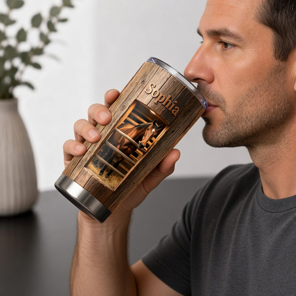 Life Is Better With Horses - Personalized Horse Tumbler
