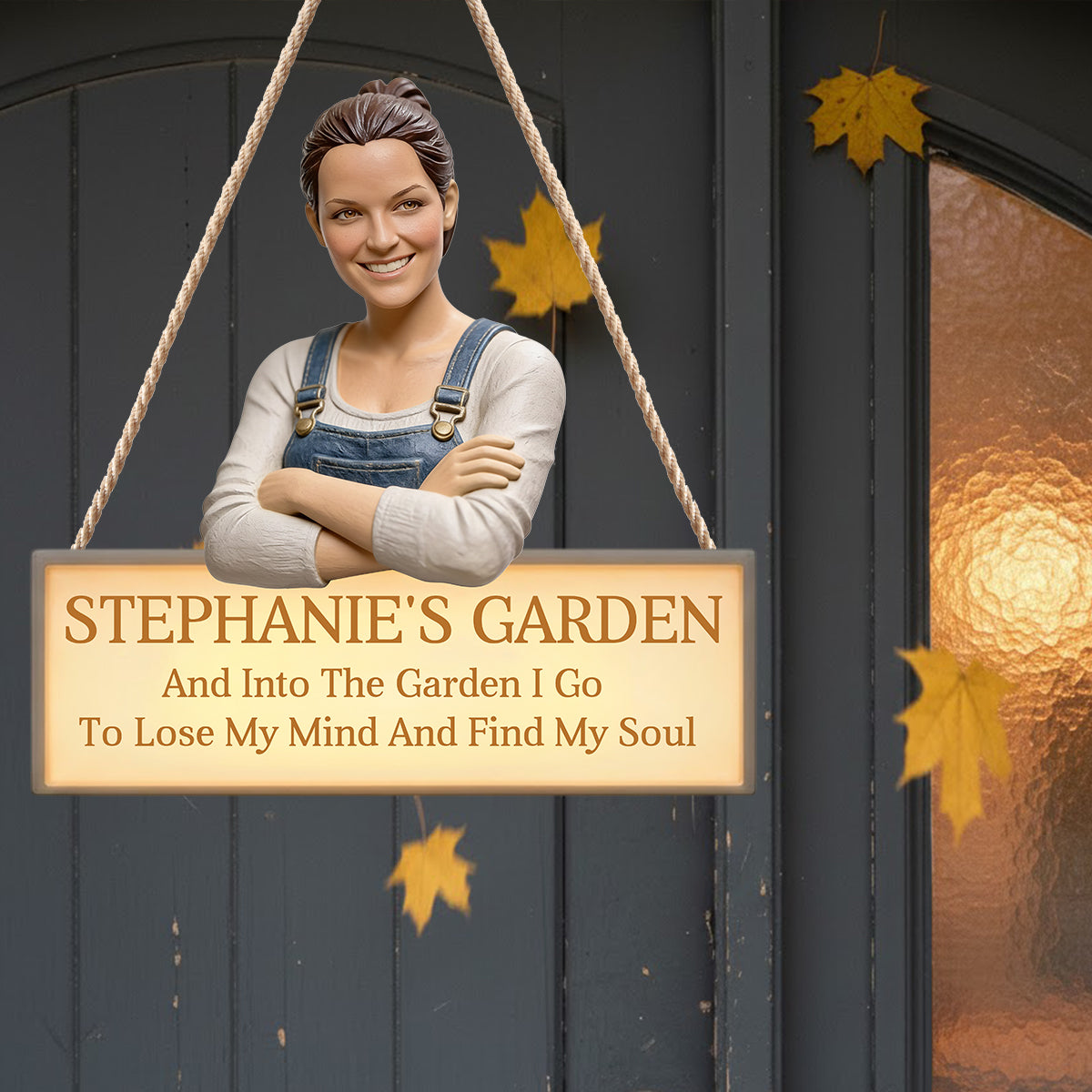 Panneau lumineux LED de jardinage personnalisé à partir de n'importe quelle photo - Panneau en acrylique personnalisé pour jardinage