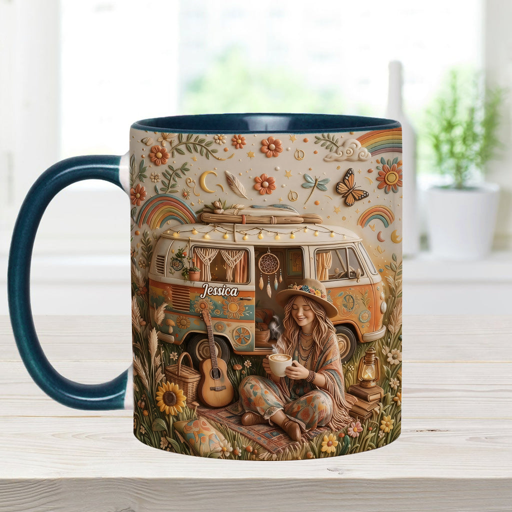 Hippie Souls - Personalized Hippie Accent Mug & Coaster