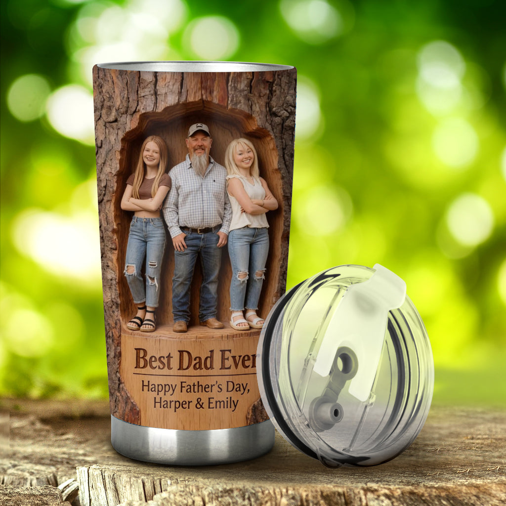 Bester Papa aller Zeiten, Individuelles Foto - Personalisierter Vater-Tumbler