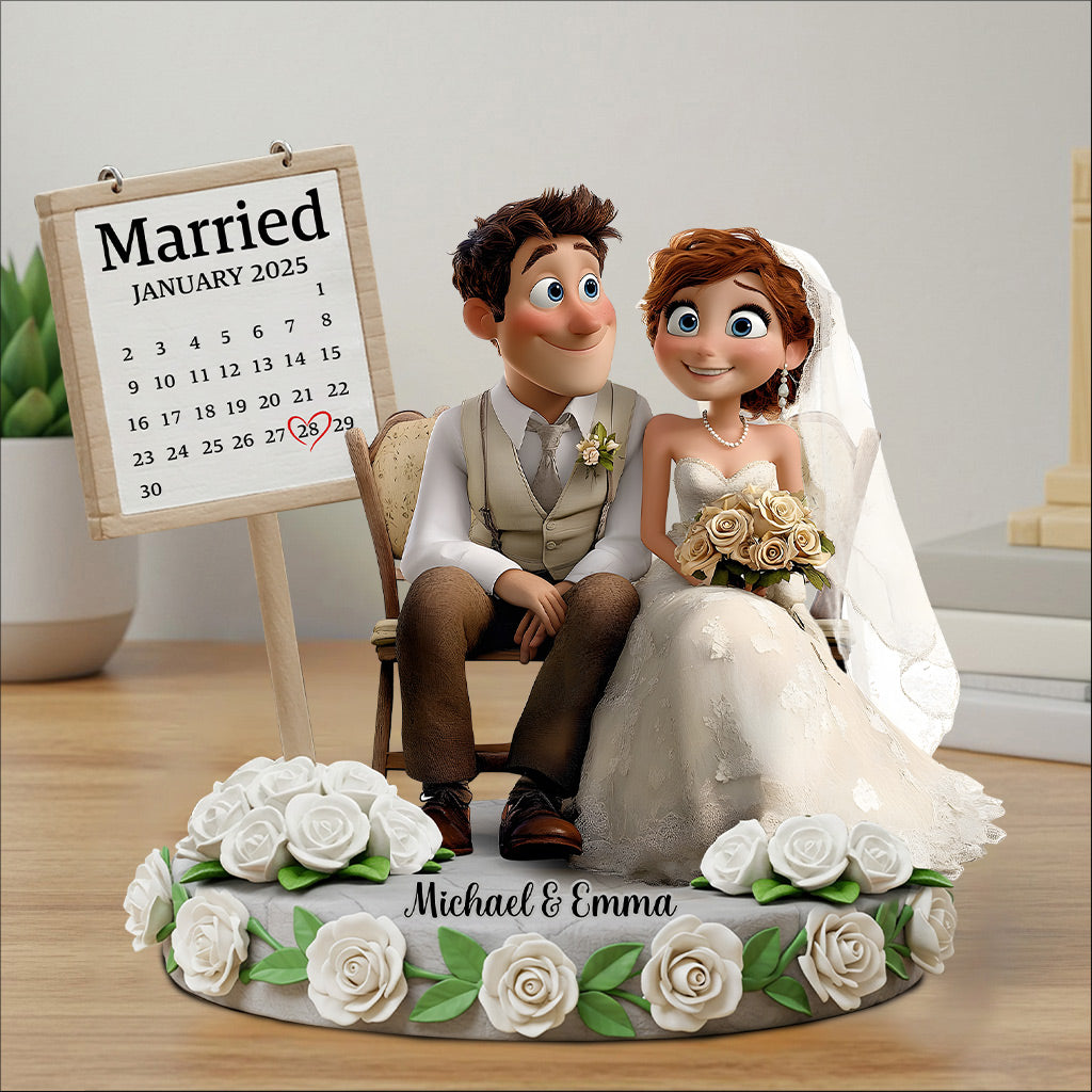 Happily Ever After - Personalized Couple Custom Shaped Acrylic Plaque