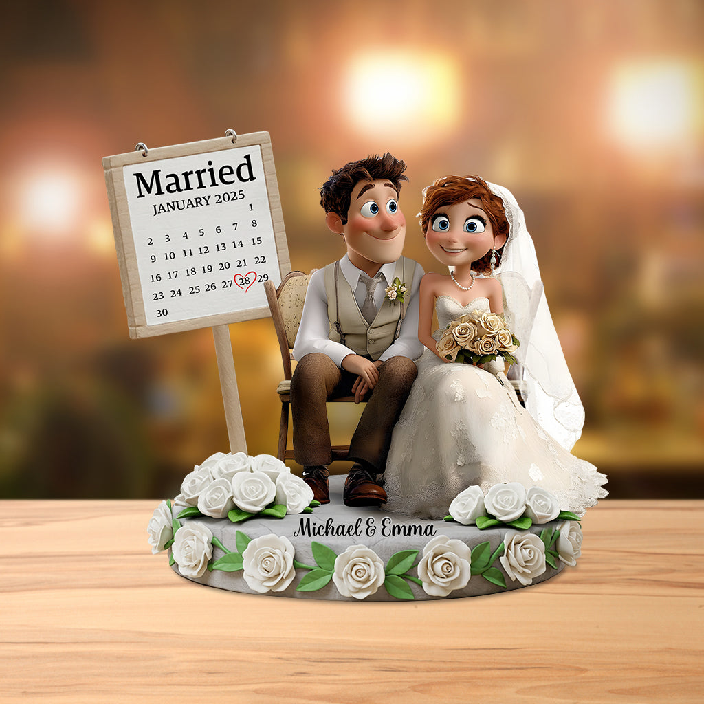 Happily Ever After - Personalized Couple Custom Shaped Acrylic Plaque