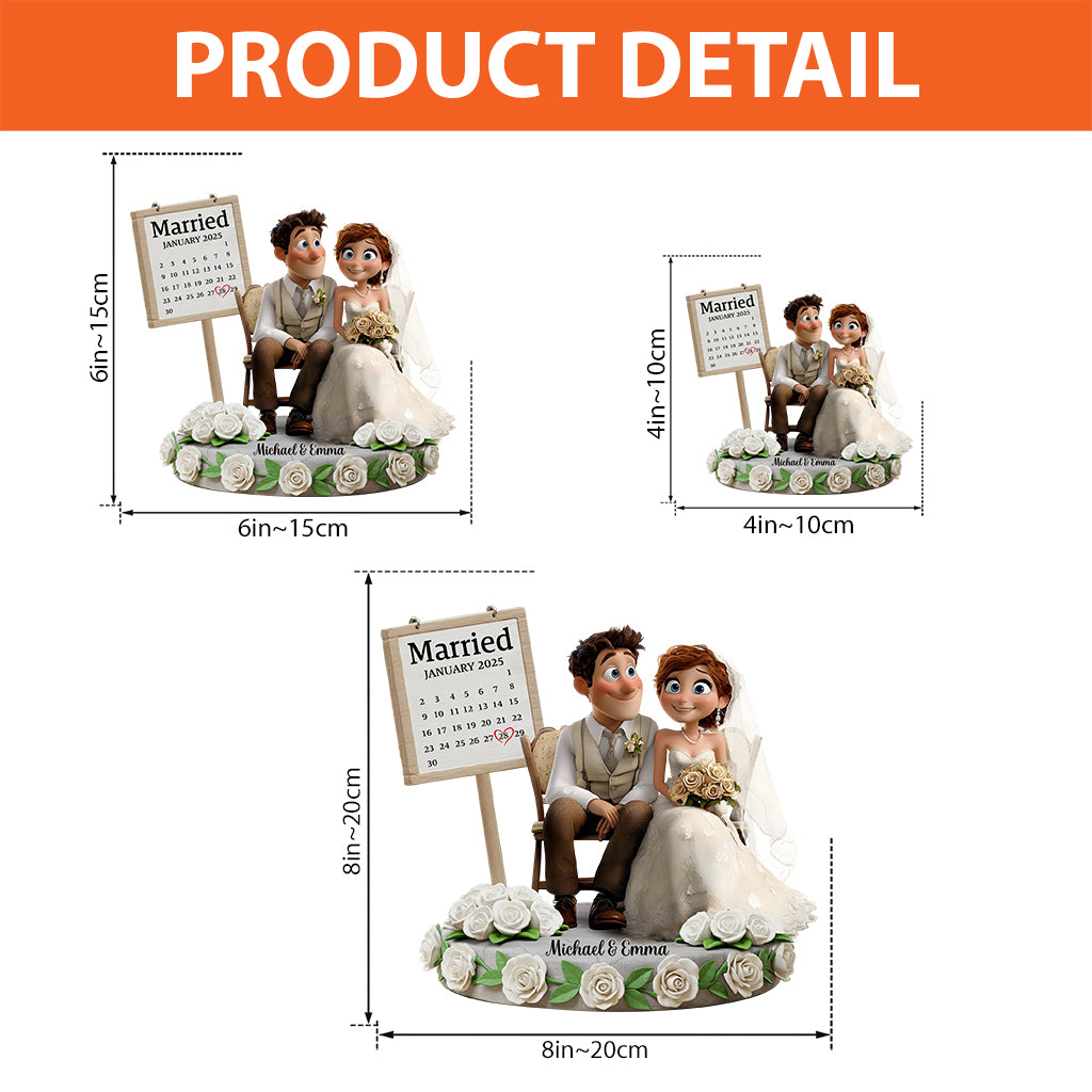 Happily Ever After - Personalized Couple Custom Shaped Acrylic Plaque