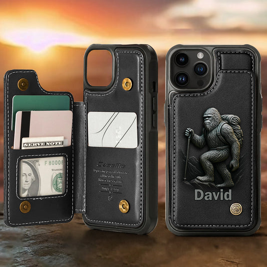 Sasquatch - Personalisierte Handyhülle mit Wanderbrieftasche