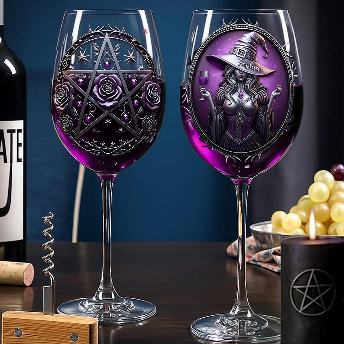 Drink Up Witches - Personalized Witch Wine Glass With Long Stem
