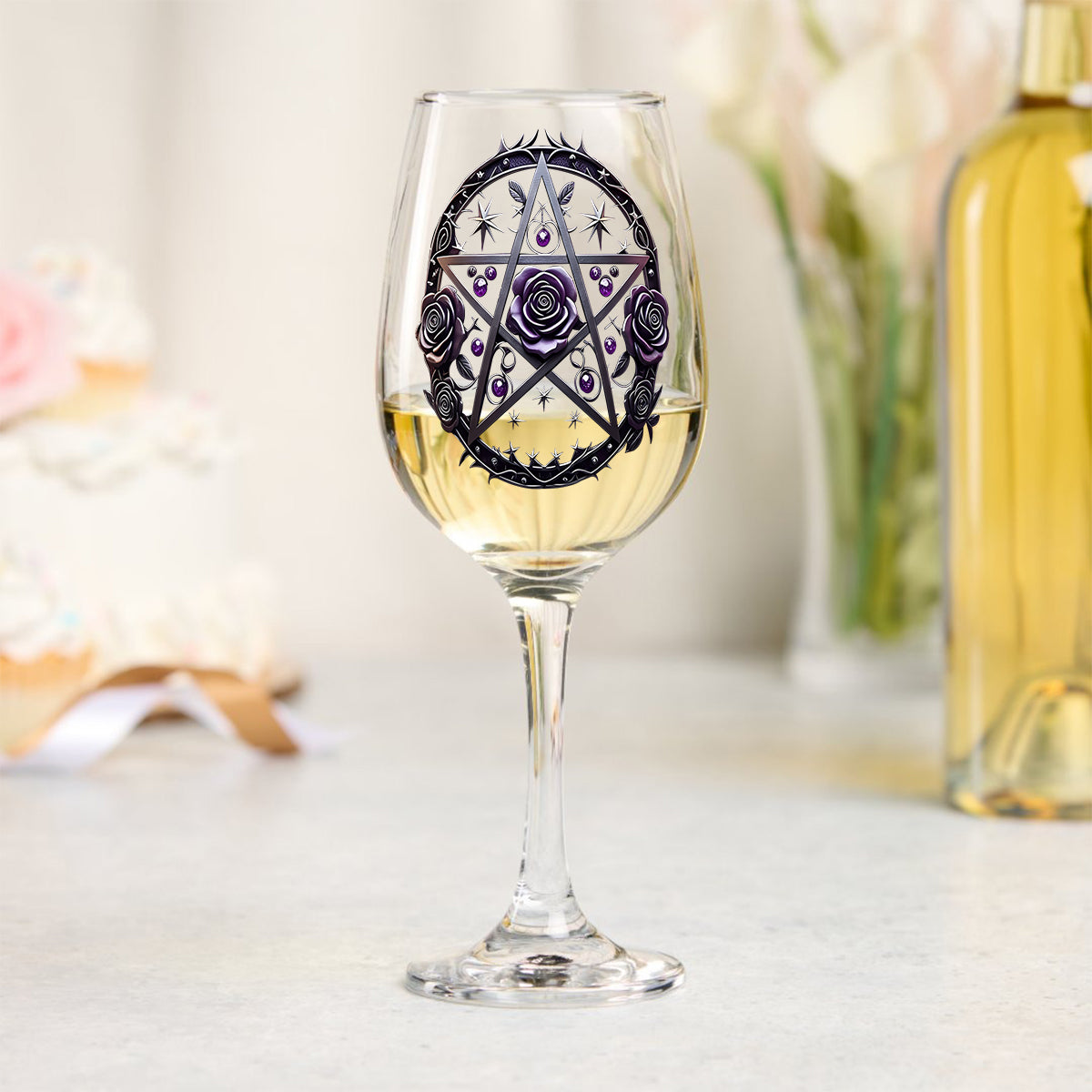 Drink Up Witches - Personalized Witch Wine Glass With Long Stem