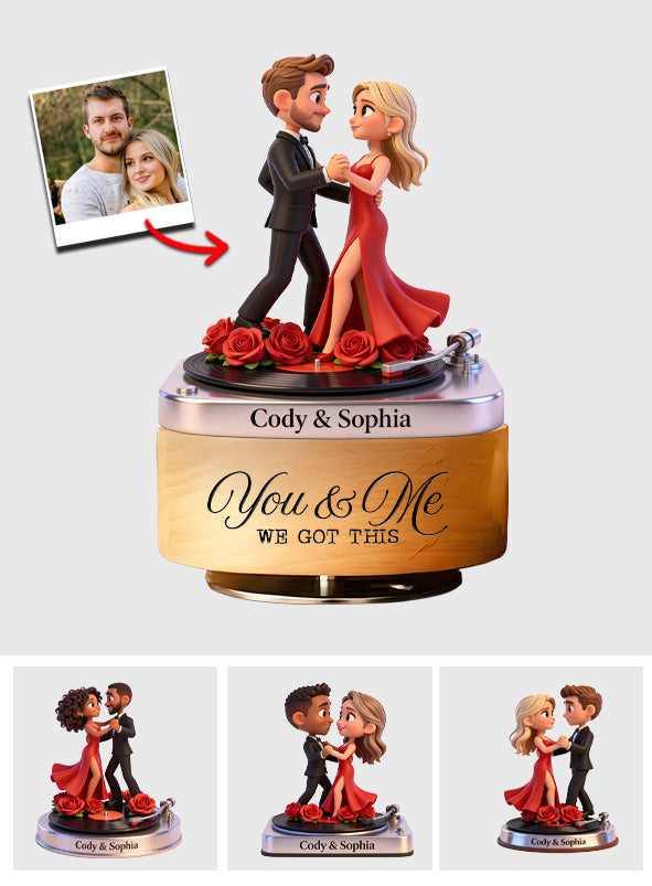 Any Photo Any Gift For Couple - Personalized Couple Rotating Music Plaque