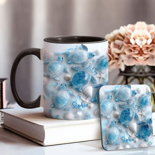 Ocean Spirit Turtle - Personalized Turtle Accent Mug