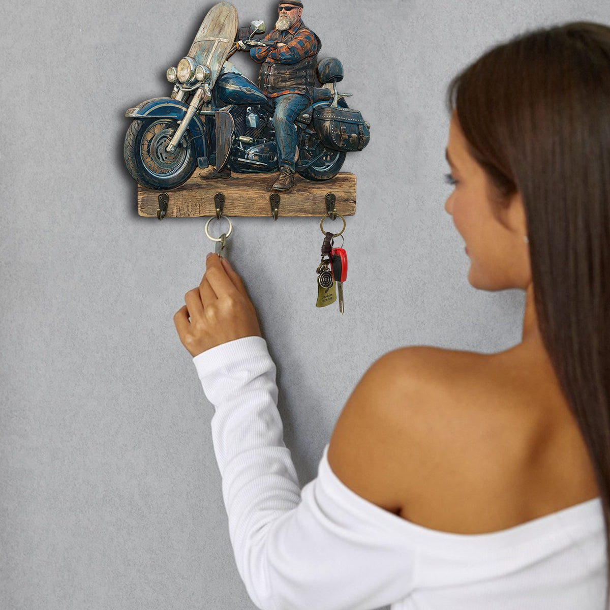 Porte-bagages suspendu personnalisé à partir de n'importe quelle photo - Porte-bagages suspendu sur mesure pour motards