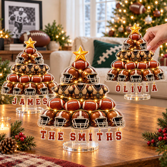 Cadeau de Noël Football pour la Famille, Amis - Standee Personnalisé Éclairé