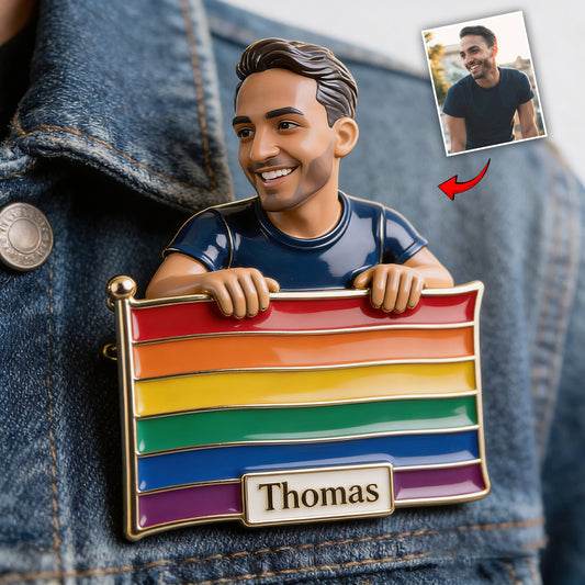 Proud Me - Personalisierte LGBT Unterstützung 3D Präge Emaille Pin